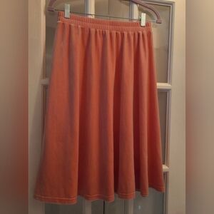 Aleeza Chic Coral A-Line Skirt With An Elastic Waistband